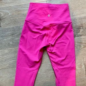 Lululemon Align High Rise Leggings, hot pink, 25in. length, size 2